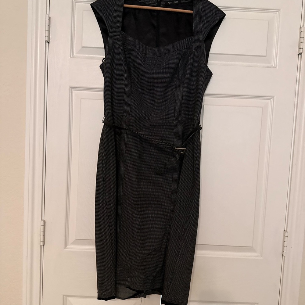 White House Black Market Charcoal Midi Dress